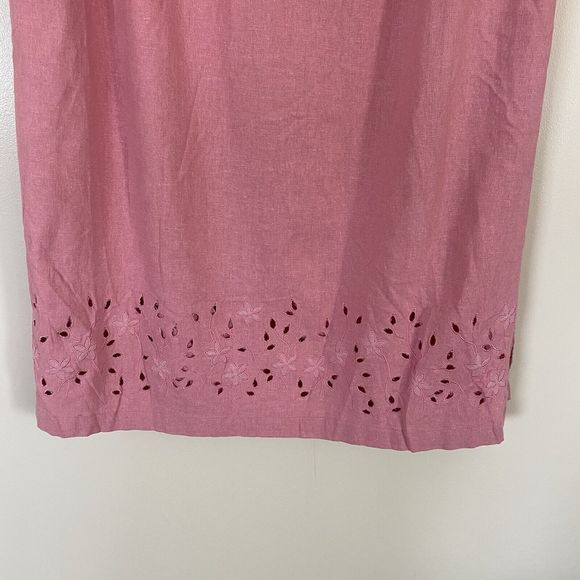 Laura Scott Women’s Linen Blend Embroidered Hem Skirt Size 18 Brand New - Picture 4 of 12